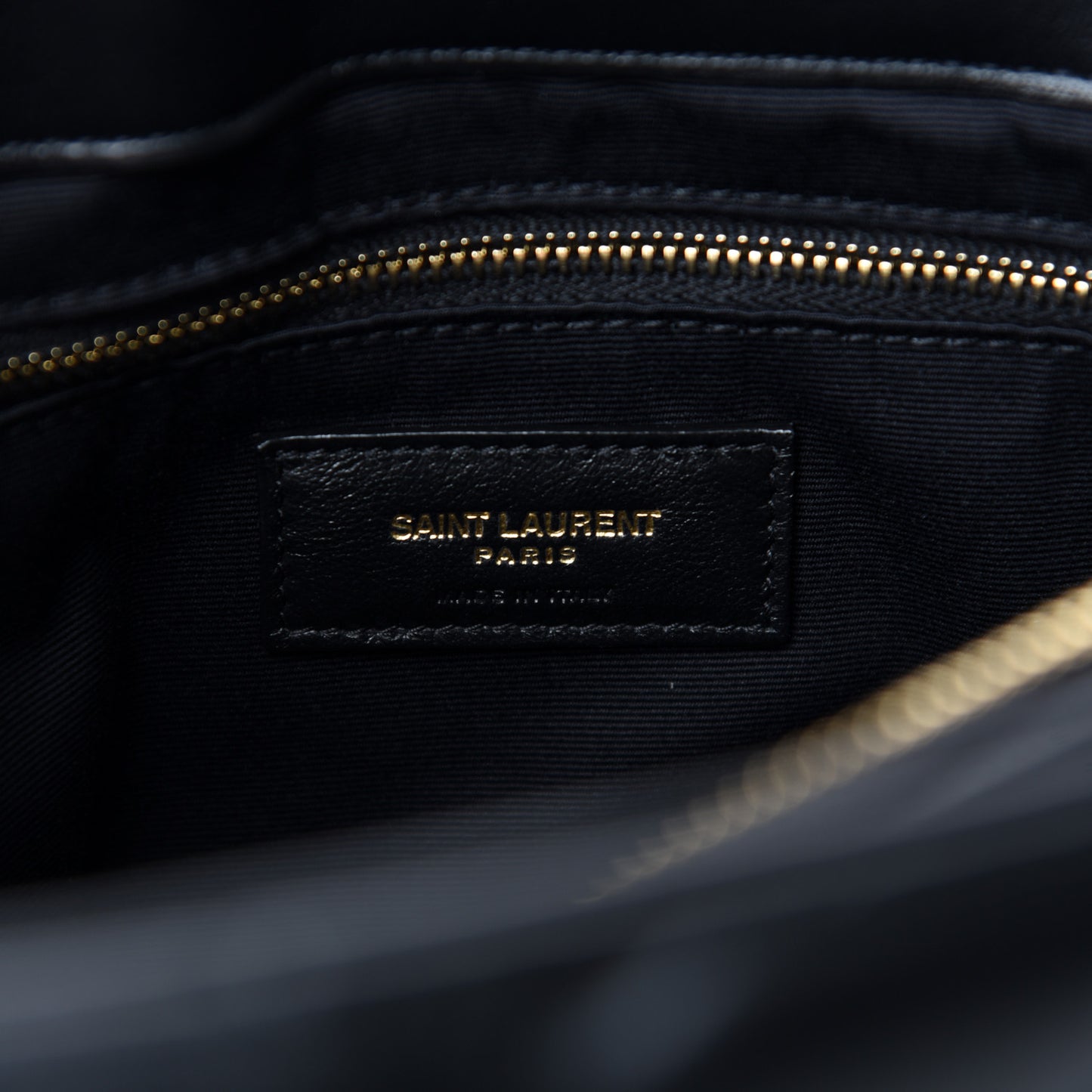 Calfskin Y Quilted Monogram Medium Loulou Chain Satchel Black