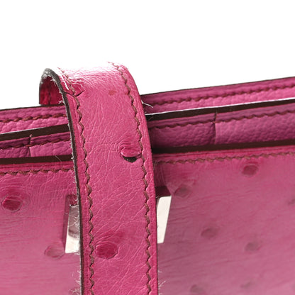 Hermes Ostrich Bearn Wallet Fuchsia 12 of 12