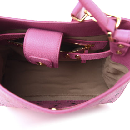 MCM Visetos Corina Shoulder Bag Pink 5 of 10