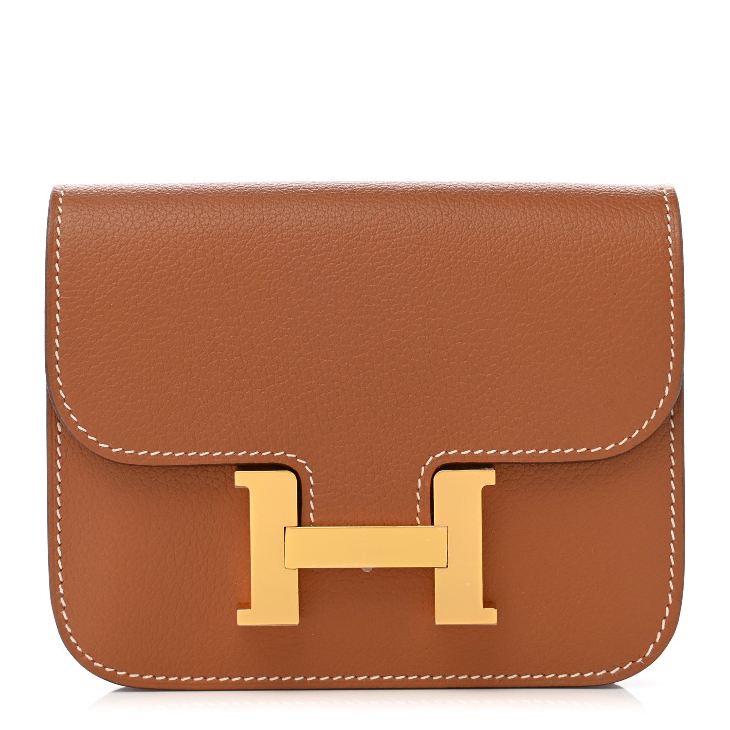 Hermes Evercolor Constance Slim Wallet Gold 2 of 9