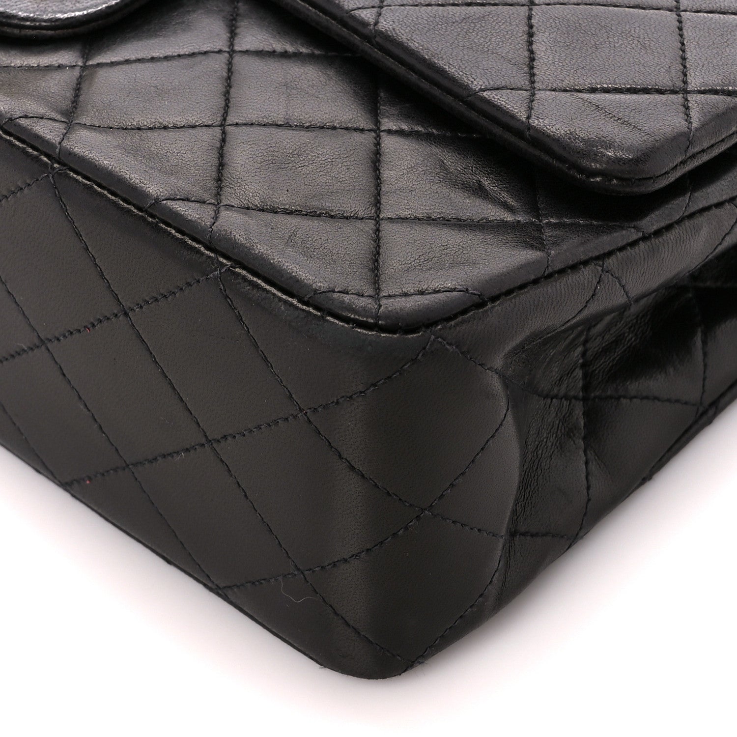 Chanel Lambskin Quilted Medium Double Flap Black 11 of 11
