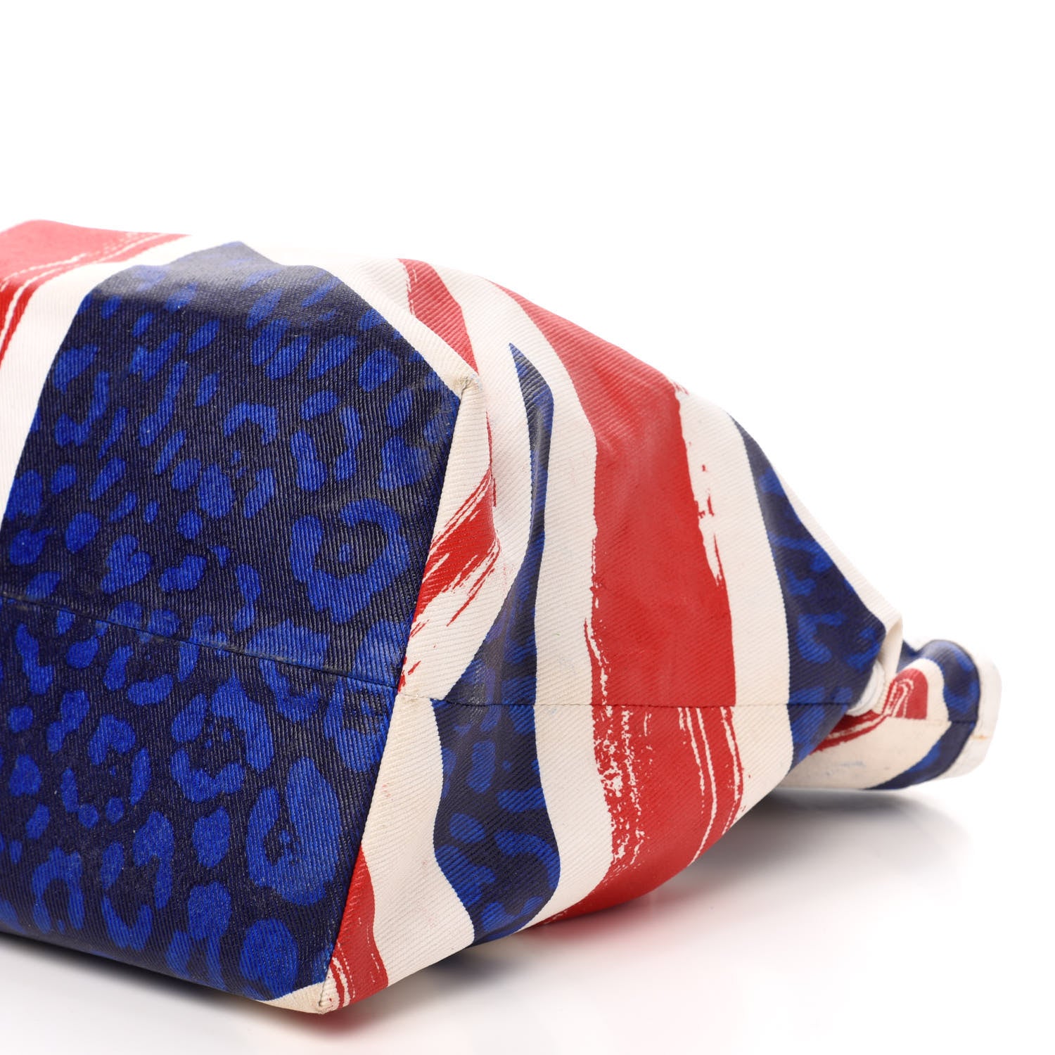 Jimmy Choo Denim Calfskin Studded Union Jack Print Tote 7 of 15