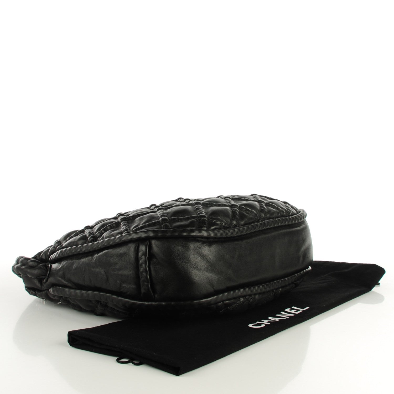 Chanel Lambskin Quilted Hidden Chain Hobo Black 4 of 7