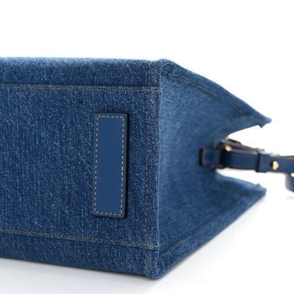 Versace Denim Calfskin La Medusa Small Tote Bag Blue 10 of 10