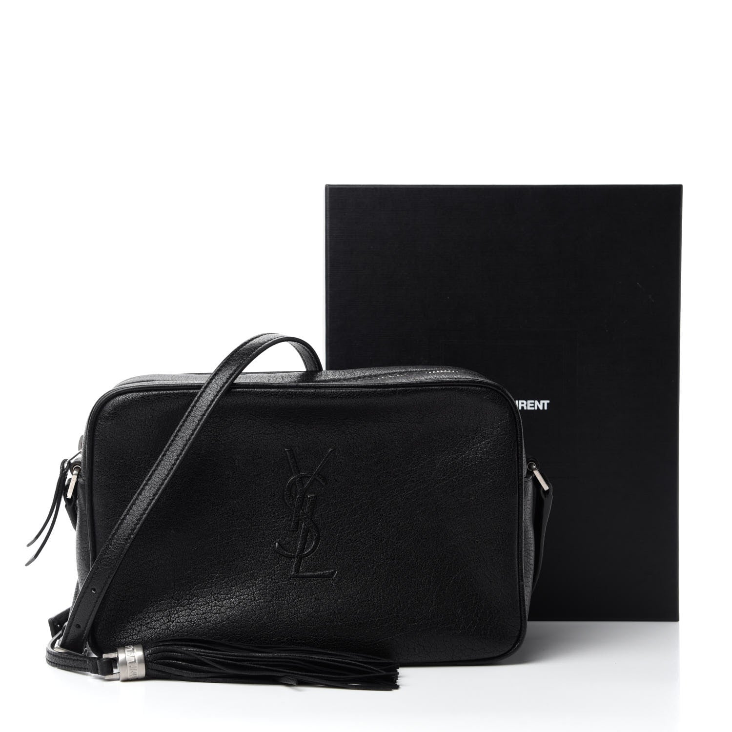 Saint Laurent Lambskin Monogram Small Lou Camera Bag Black 13 of 13