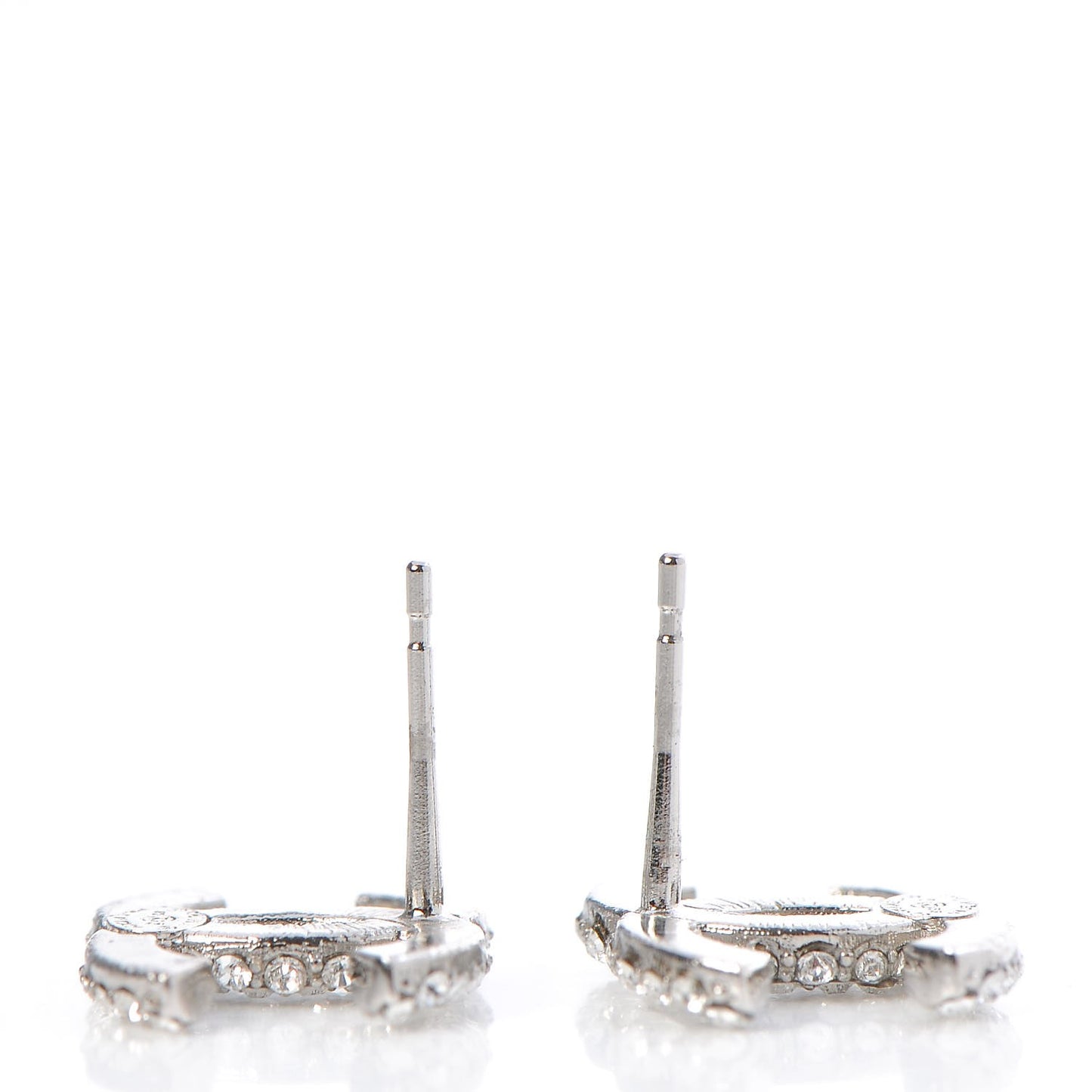 Crystal CC Earrings Silver