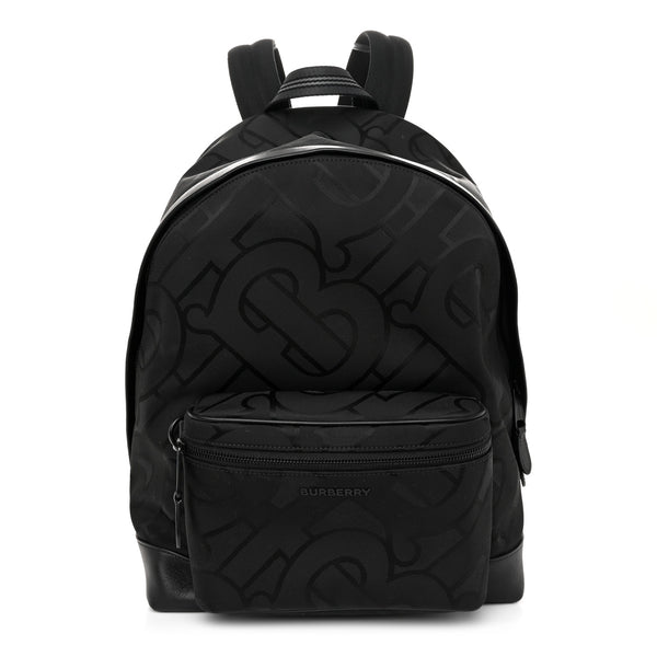 Burberry Jacquard Monogram TB Jett Backpack Black 1553643 – FASHIONPHILE