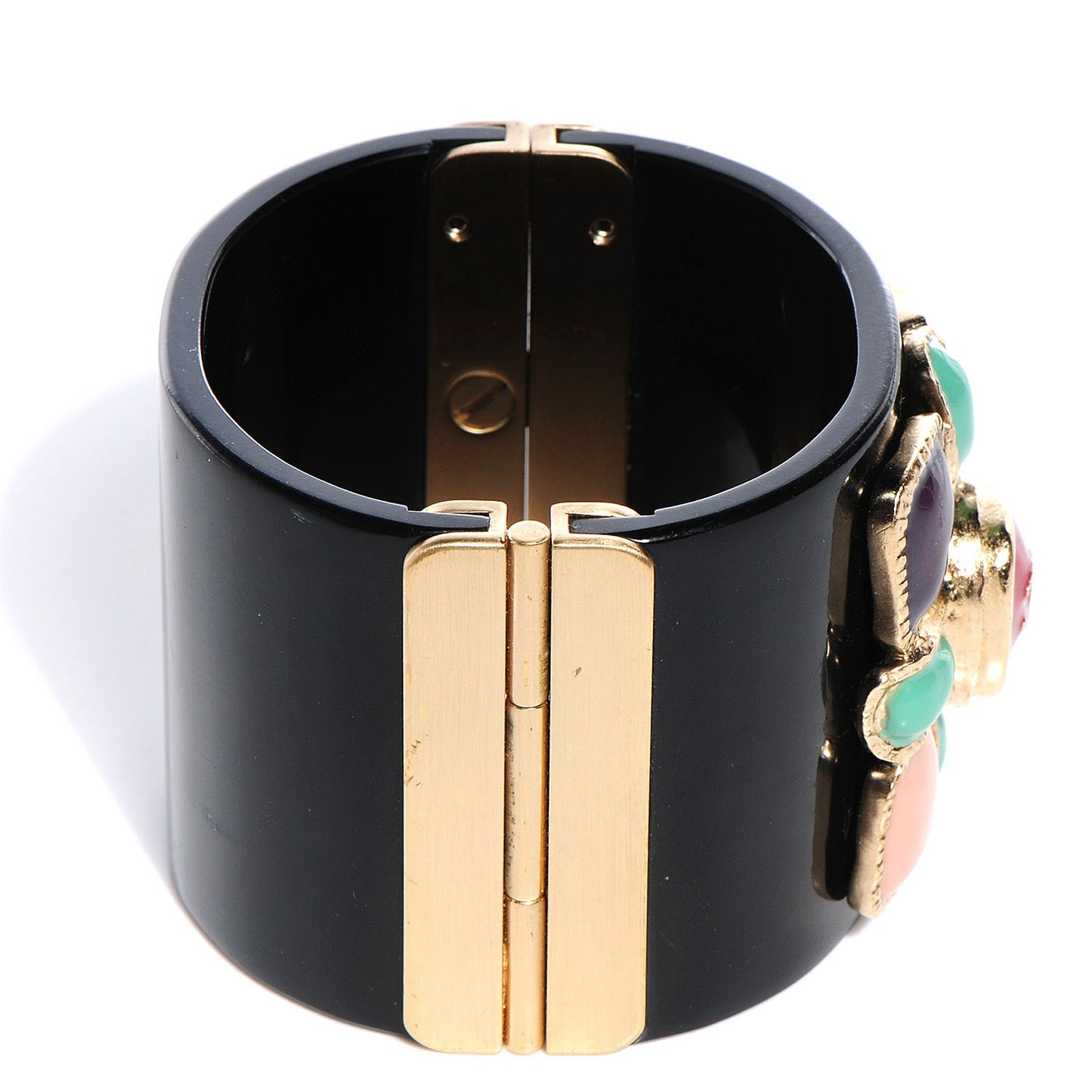 Resin CC Cabochon Cuff Black