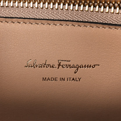 Salvatore Ferragamo Calfskin Medium Studio Bag Almond 6 of 9