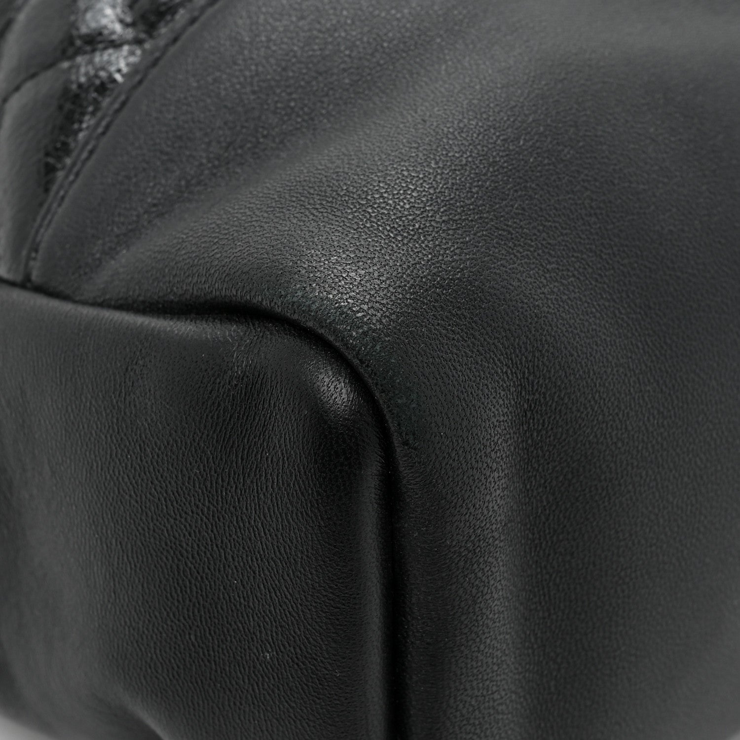 Chanel Shiny Aged Calfskin Quilted Large 31 Shopping Bag Black 10 of 13