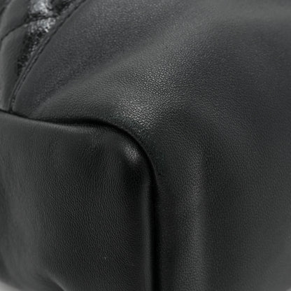 Chanel Shiny Aged Calfskin Quilted Large 31 Shopping Bag Black 10 of 13