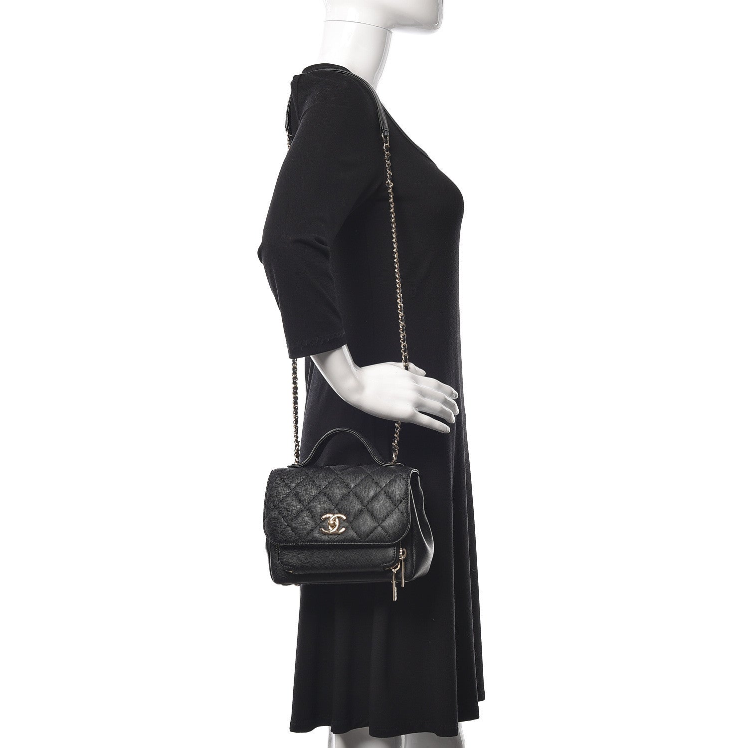 Chanel Caviar Quilted Mini Business Affinity Flap Black 2 of 10