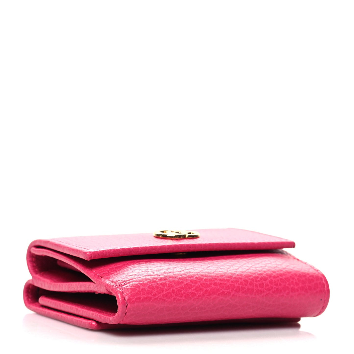 Dollar Calfskin GG Marmont Compact Wallet Box Pink
