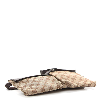 Gucci GG Monogram Double Pocket Belt Bag Dark Brown 4 of 9