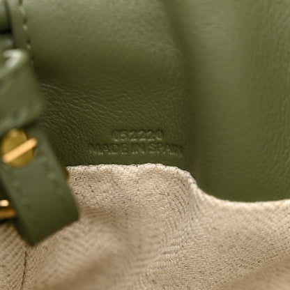 Loewe Jacquard Anagram Calfskin Mini Flamenco Knot Clutch Avocado Green 7 of 10