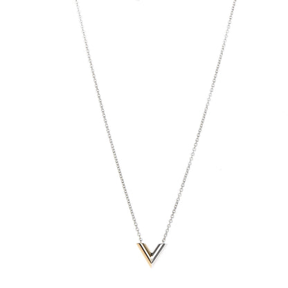 Louis Vuitton Essential V Necklace Silver 1 of 5