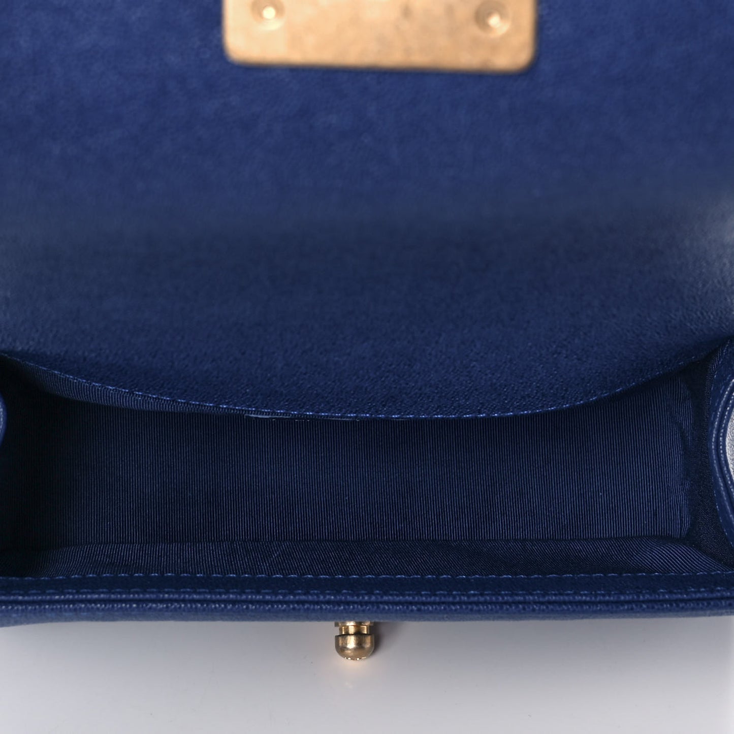 Caviar Quilted Small Boy Flap Blue