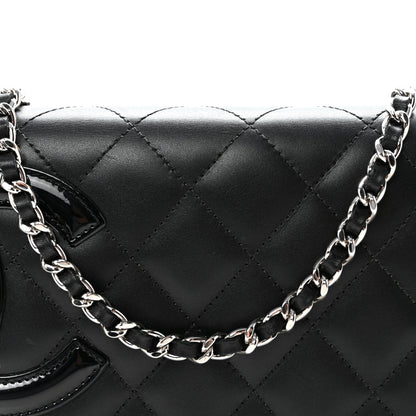 Chanel Calfskin Quilted Cambon Wallet on Chain WOC Black 9 of 12