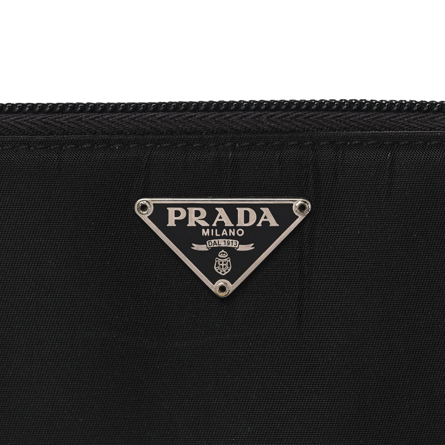 Tessuto Nylon Zip Around Wallet Black