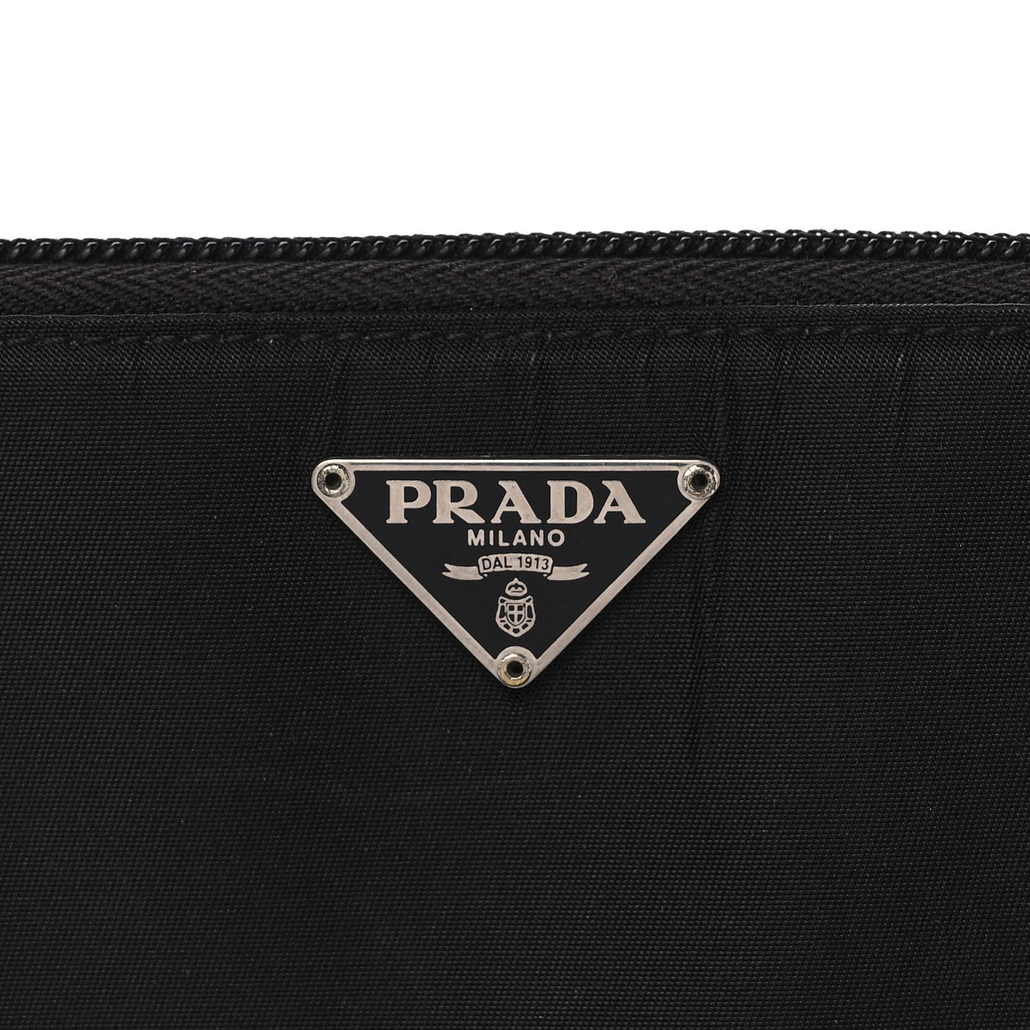 Prada Tessuto Nylon Zip Around Wallet Black 10 of 12