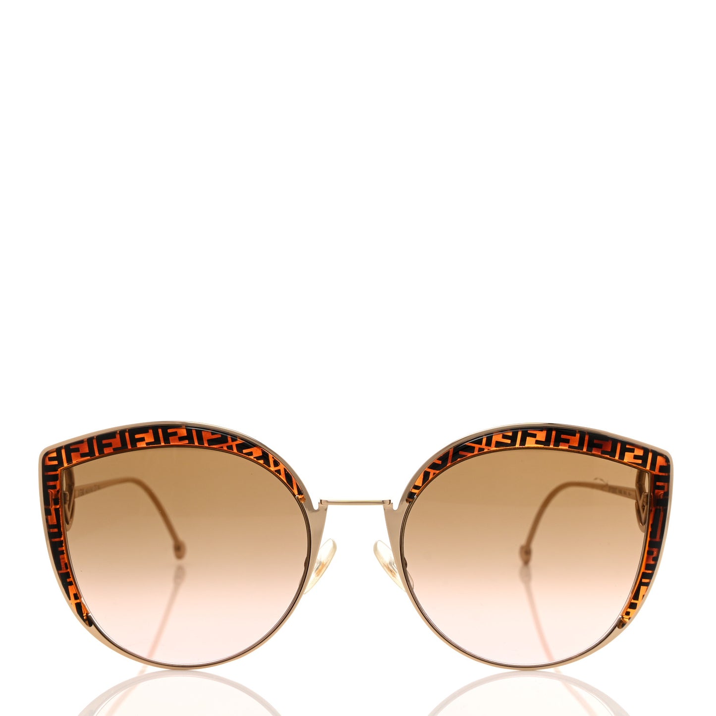 Metal Acetate F is Fendi FF Cat Eye Sunglasses FF 0290/S Gold