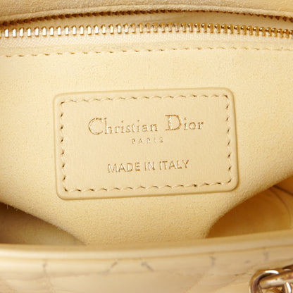 Christian Dior Lambskin Cannage Small My ABCDior Lady Dior Soft Yellow 6 of 11