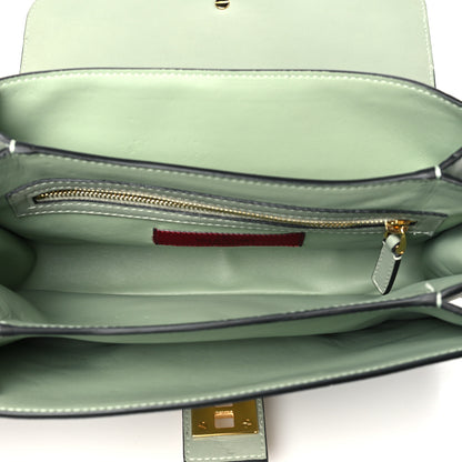 Valentino Garavani Nappa Striped B-Rockstud Flap Green 5 of 10