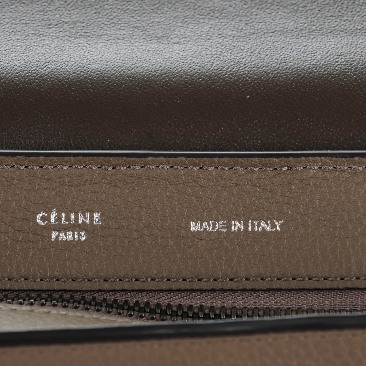 Drummed Calfskin Suede Large Trapeze Souris