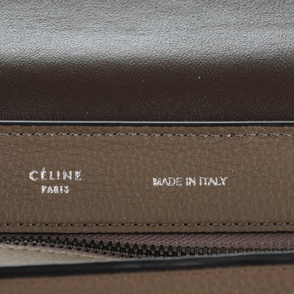 Celine Drummed Calfskin Suede Large Trapeze Souris 5 of 8