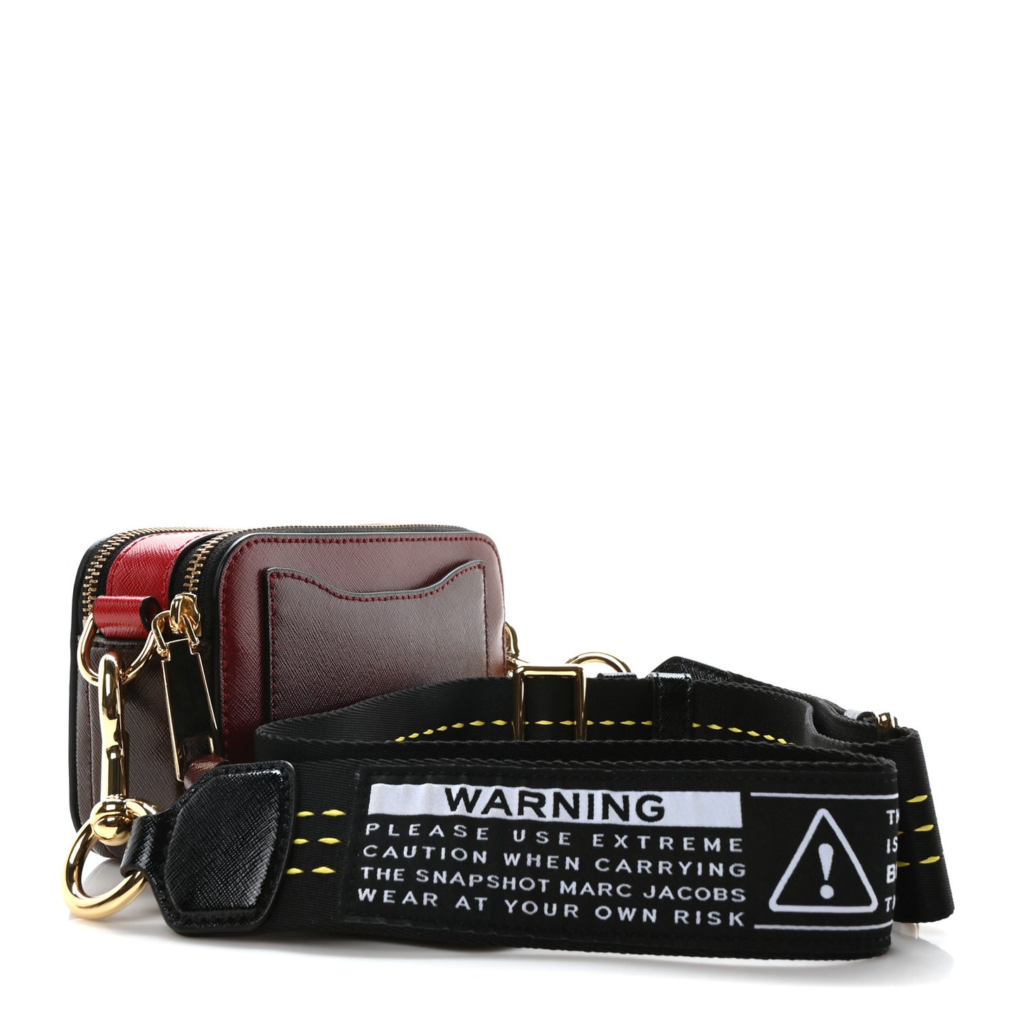 Saffiano Small Snapshot Camera Bag Red Multicolor
