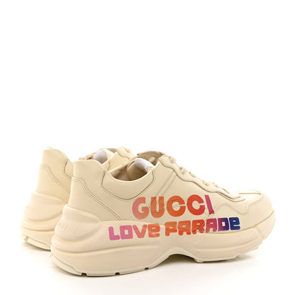 Gucci Calfskin Love Parade Mens Rhyton Sneakers 9.5 Ivory Multicolor 4 of 18