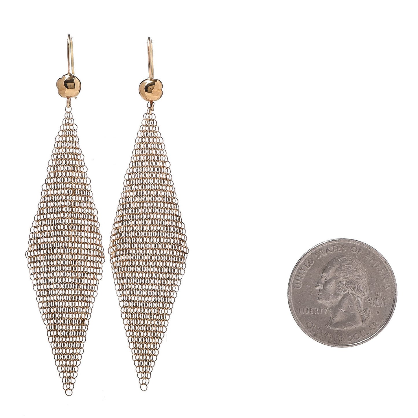 18K Yellow Gold Small Elsa Peretti Mesh Earrings
