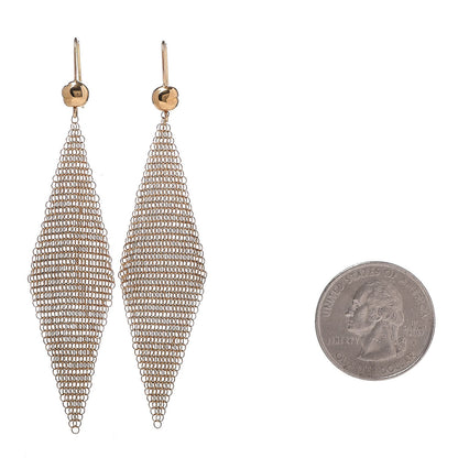 Tiffany 18K Yellow Gold Small Elsa Peretti Mesh Earrings 2 of 5