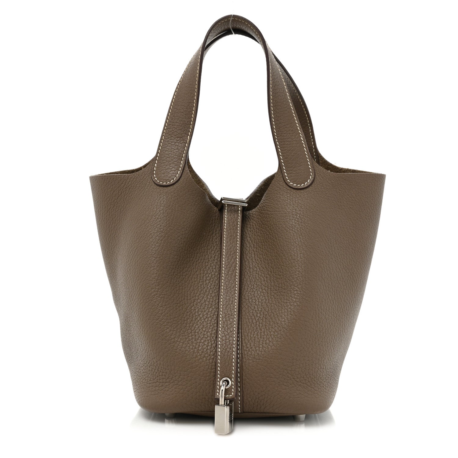 Hermes Taurillon Clemence Picotin Lock 18 PM Etoupe 1 of 14