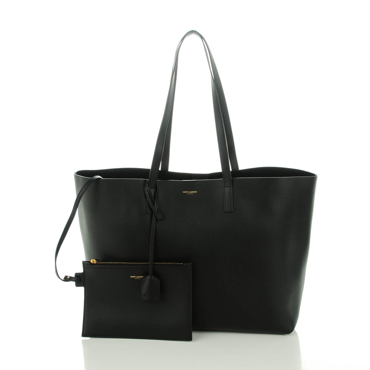 Calfskin Large Shopping Tote Black