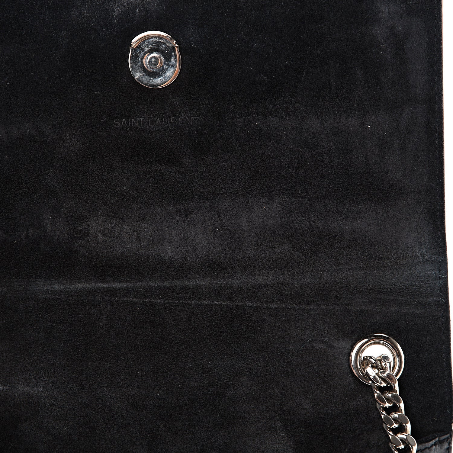 Saint Laurent Calfskin Crocodile Embossed Monogram Small Kate Tassel Satchel Black 11 of 11