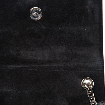 Saint Laurent Calfskin Crocodile Embossed Monogram Small Kate Tassel Satchel Black 11 of 11