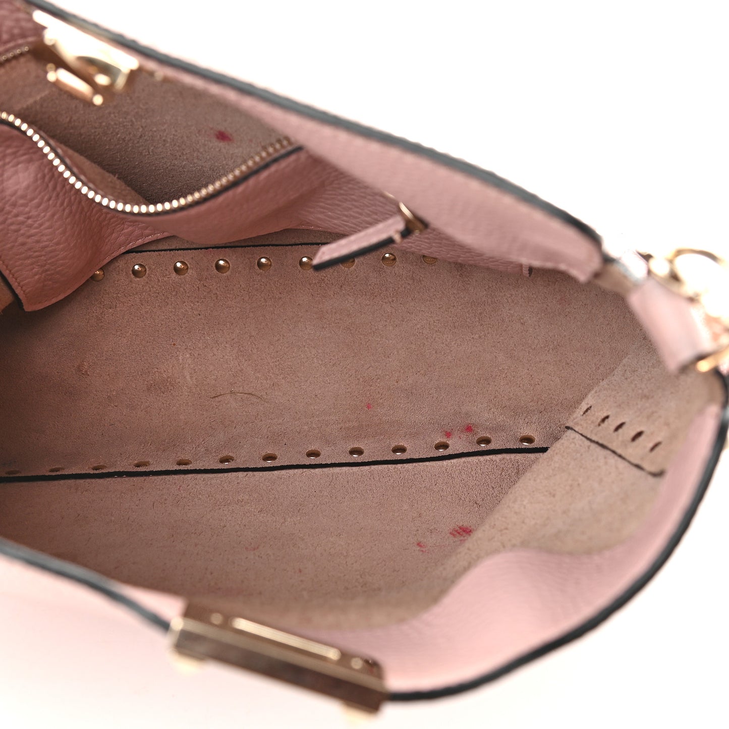 Pebbled Calfskin Small Rockstud Flip-Lock Messenger Bag Water Rose