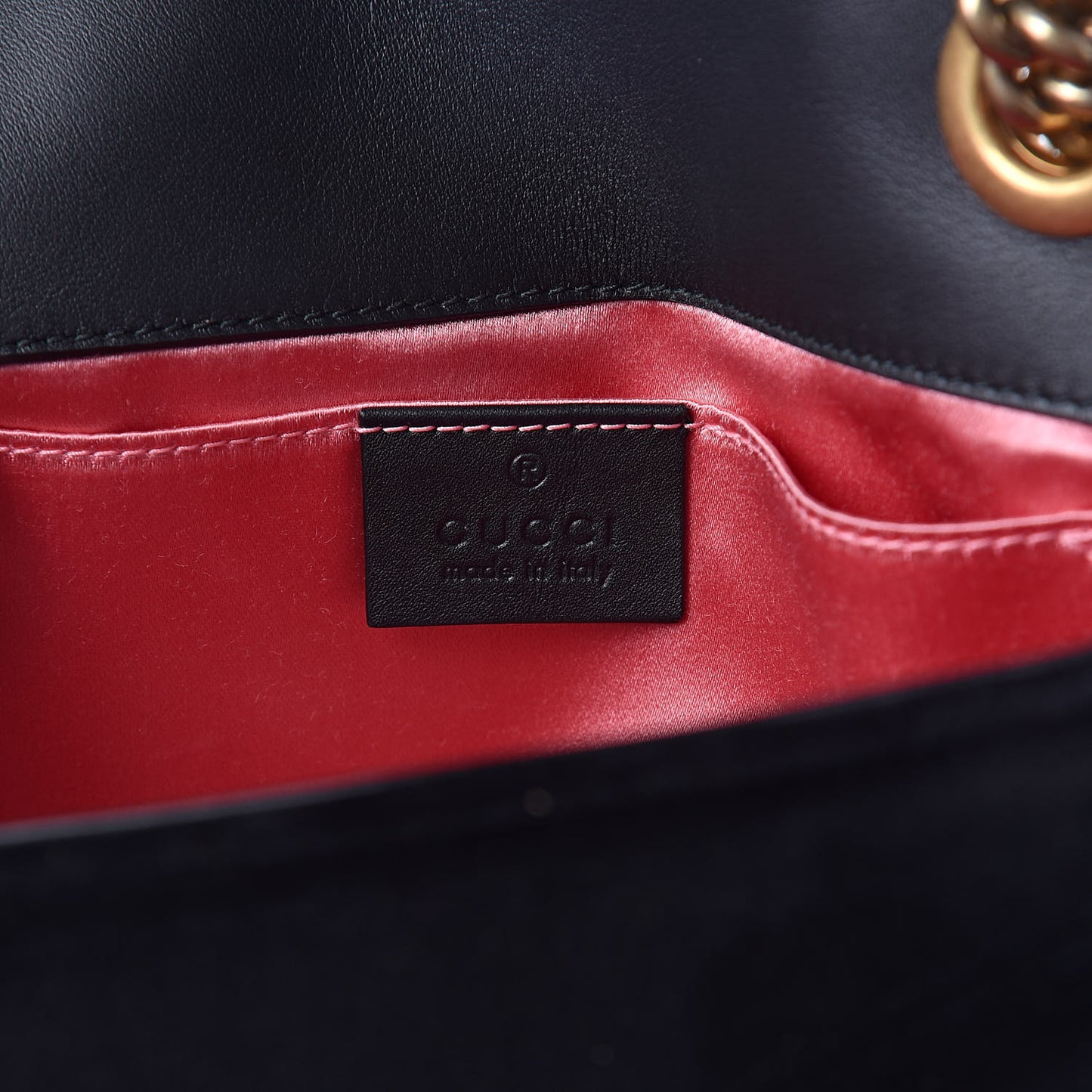 Velvet Matelasse Mini GG Marmont Shoulder Bag Black