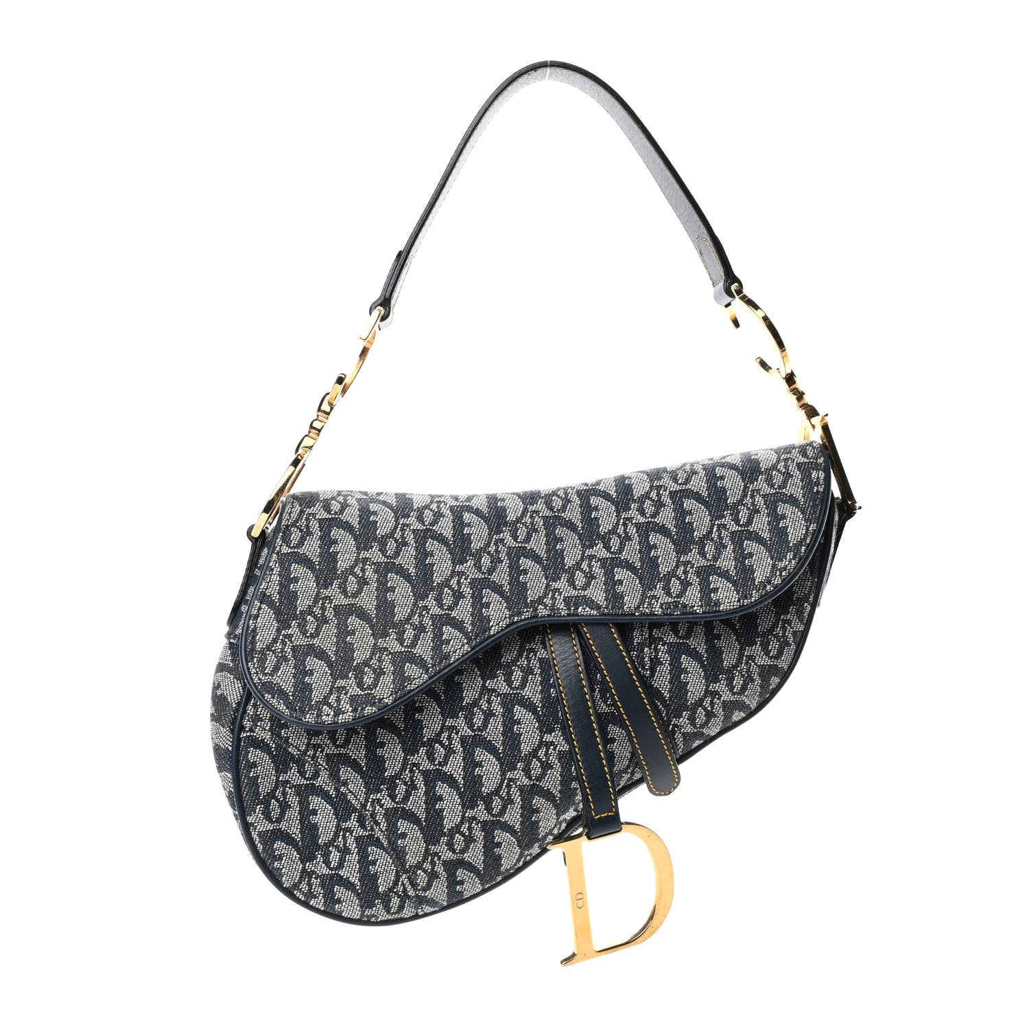 Christian Dior Monogram Saddle Bag Blue 1 of 5