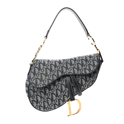 Christian Dior Monogram Saddle Bag Blue 1 of 5