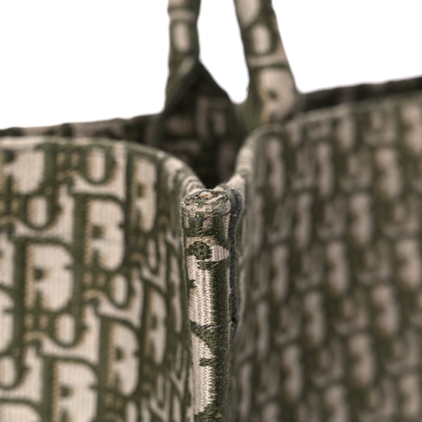 Oblique Large Book Tote Vert Multicolor