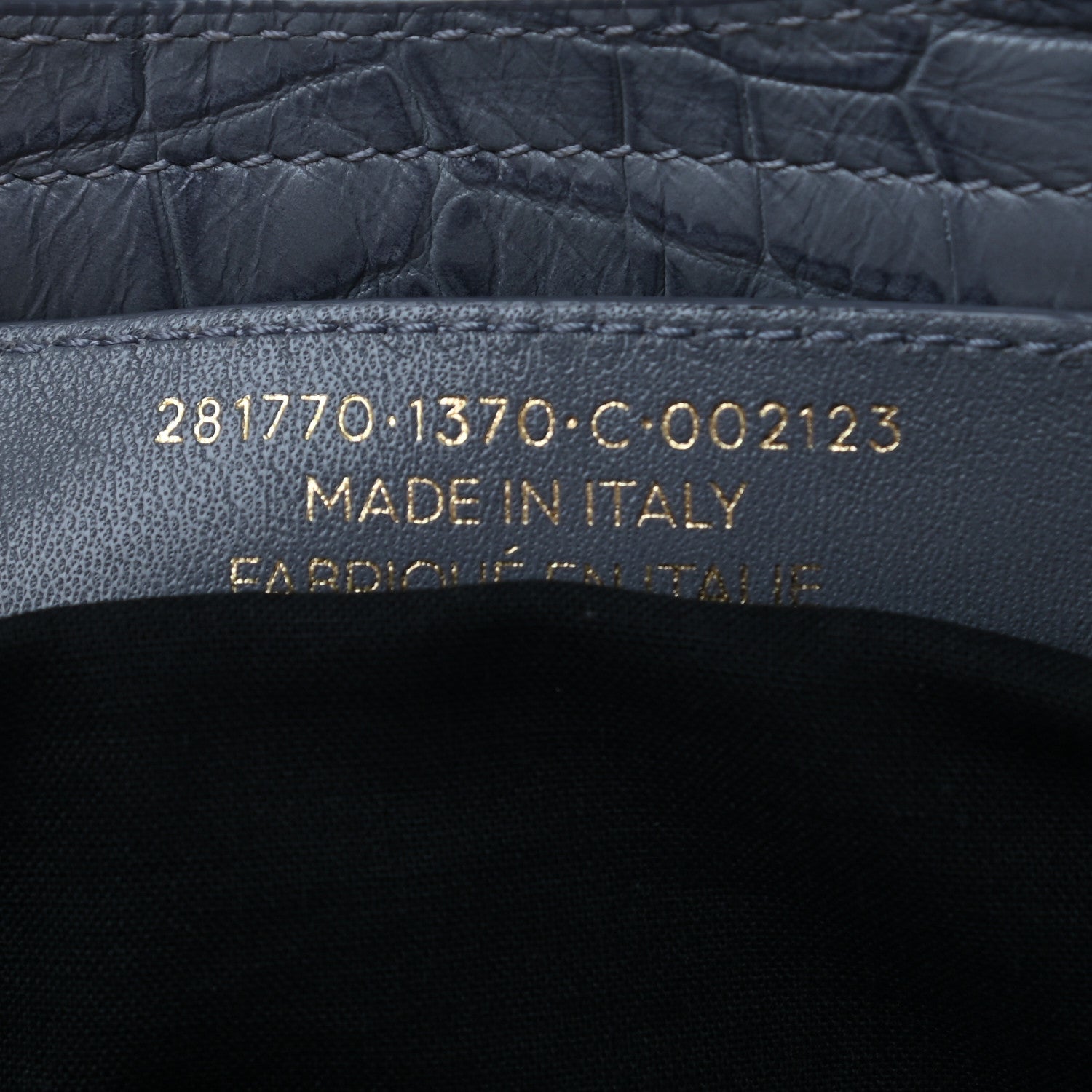 Balenciaga Calfskin Crocodile Embossed Giant 12 Gold Hardware City Gris Beton 7 of 13