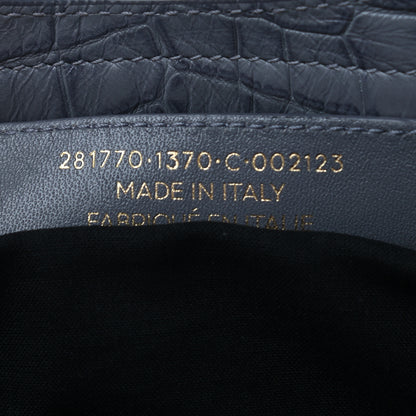 Balenciaga Calfskin Crocodile Embossed Giant 12 Gold Hardware City Gris Beton 7 of 13