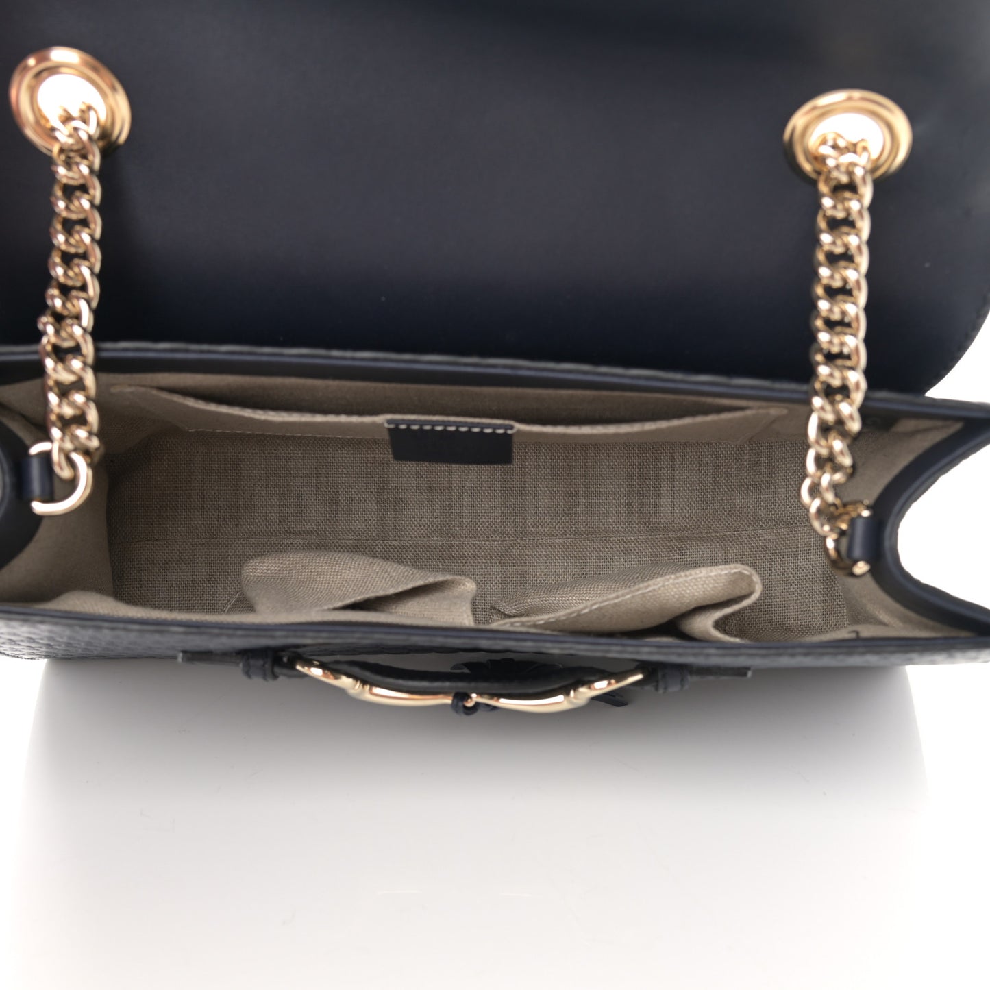 Soft Microguccissima Medium Emily Chain Shoulder Bag Blue