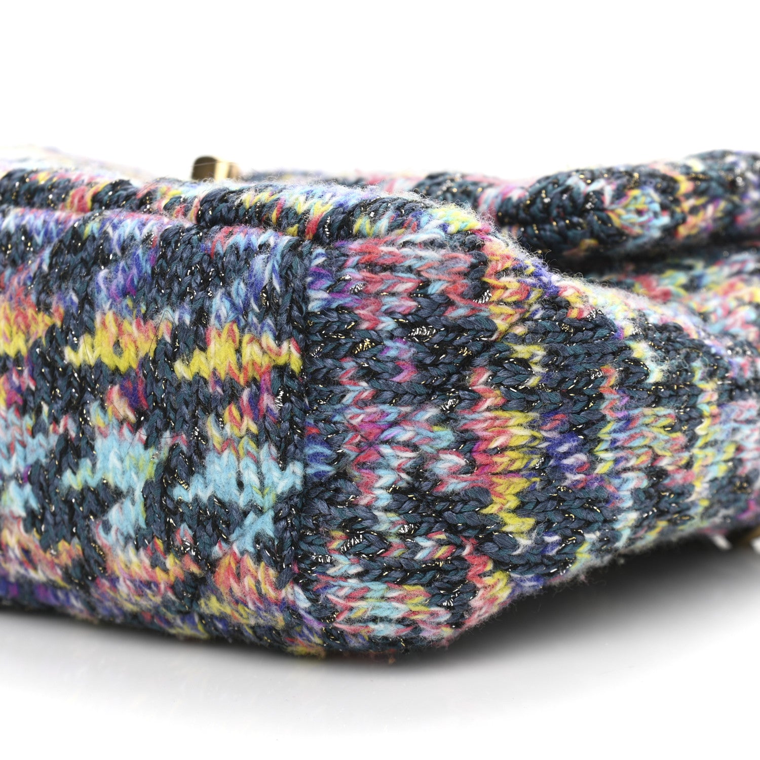 Chanel Tweed Quilted Medium Chanel 19 Flap Dark Multicolor 10 of 10