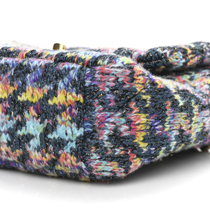 Chanel Tweed Quilted Medium Chanel 19 Flap Dark Multicolor 10 of 10