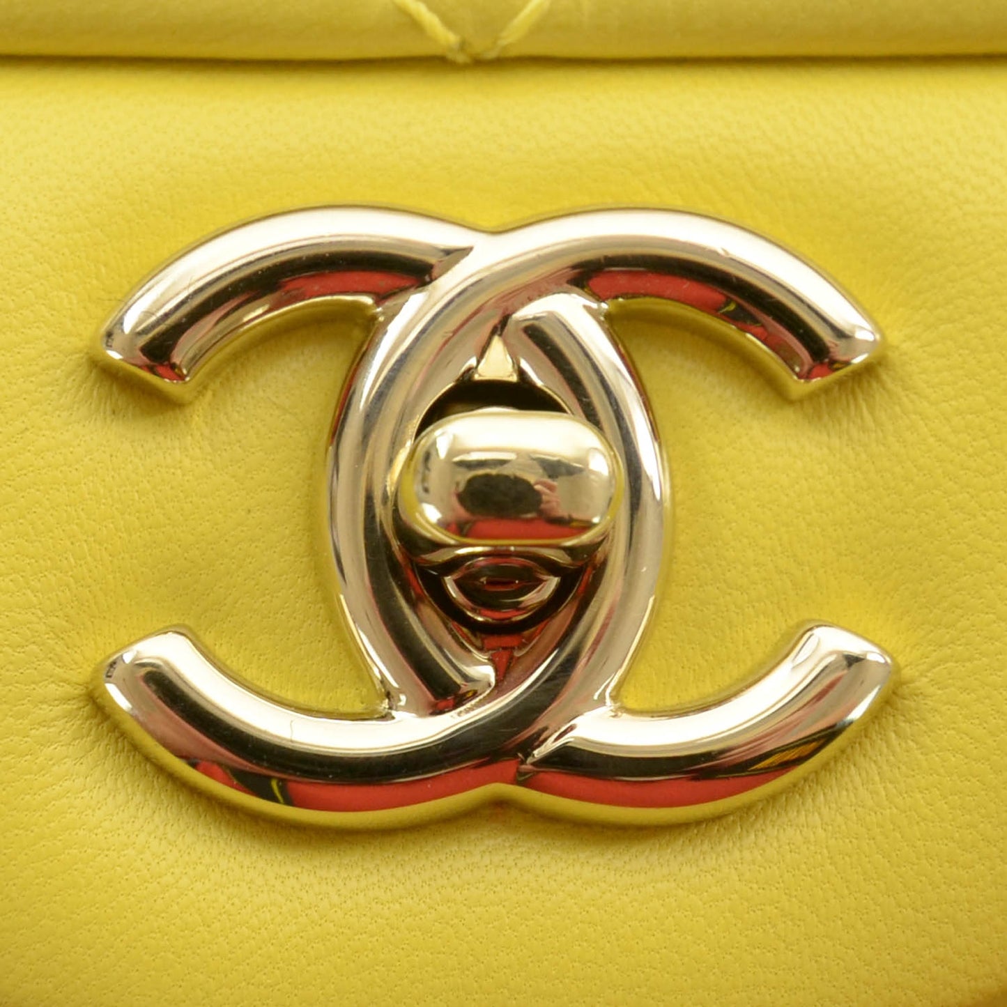 Lambskin Jumbo Single Flap Yellow