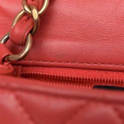Chanel Lambskin Quilted Mini Rectangular Flap Red 12 of 14