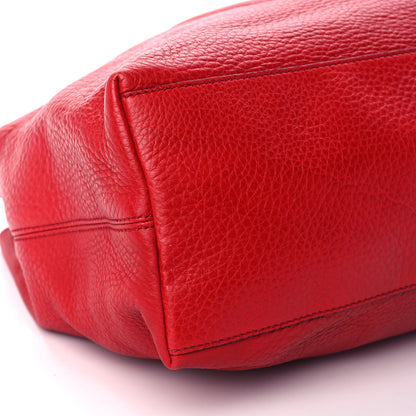 Gucci Pebbled Calfskin Medium Soho Chain Shoulder Bag Tabasco Red 10 of 14